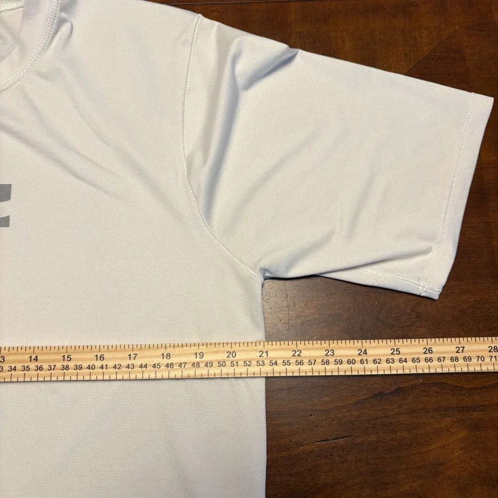 Billabong Submersibles Rash Guard Mens Large White UV Protection Short Sleeve